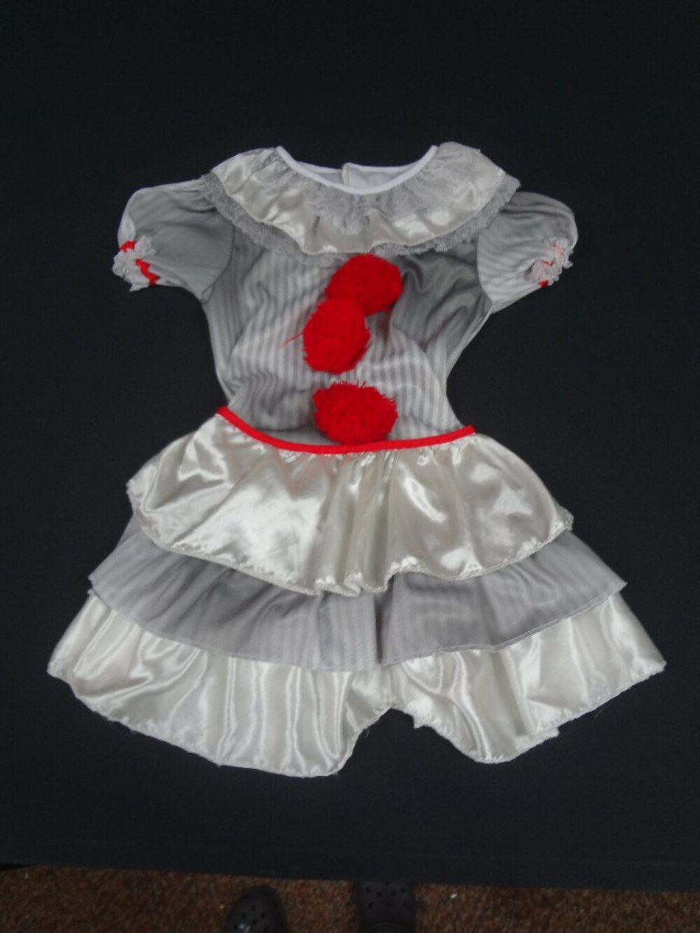 FUN WORLD CARNEVIL CLOWN COSTUME GIRLS SIZE SMALL 6T HALLOWEEN M82 *DRESS ONLY*